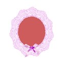 pink oval frame