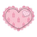 small pink heart scrap paper