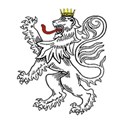 Lion rampant crowned white