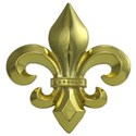 Fleur de lys gold belt buckle