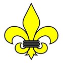 Fleur-de-lis yellow outlined