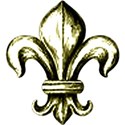 Fleur de lis yellow tint