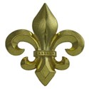 Fleur de lys gold belt buckle aged 2