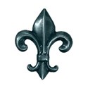 Fleur de lys teal tone