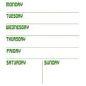 days of the week green