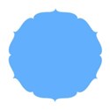 round paper blue