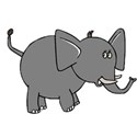 Dark Gray Elephant