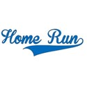 text home run blue