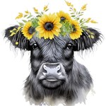 Cute Highland Cows Clip Art